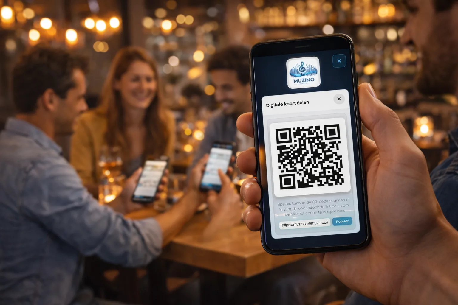 Sfeerfoto van Muzino delen via QR-code of link